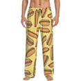 thumbnail image 2 of Picia Hot Dogs Mens Soft Woven Cotton Elastic Waistband Sleep Pajama Pant Lounge Sleep Pant With Pockets And Drawstring-X-Large, 2 of 9