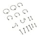 thumbnail image 5 of Juego de piercings para la nariz de acero inoxidable, exquisitas formas, diferentes, seguros, superficies pulidas y suaves, para mujer, color acero., 5 of 14