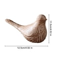 thumbnail image 5 of KGJQ Resin Bird Ornaments, Retro Wood Color Bird Figurine, Handmade Carved Decorative Bird Statue for Country Farmhouse Home Tabletop Decor, 5 of 8