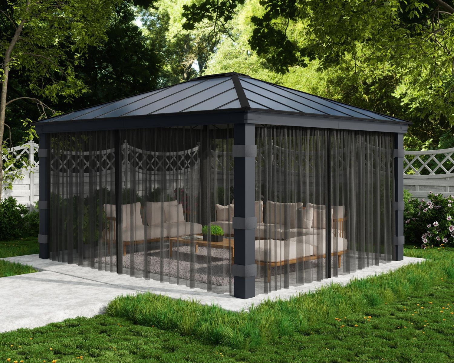 CANOPIA by PALRAM Dallas Ensemble de filet de gazebo de 14 pi x 16 pi