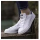 thumbnail image 2 of Adi - das Men's Stan Smith Shoes Size 10 M20325 Core White /Core White /Dark Blue, 2 of 6