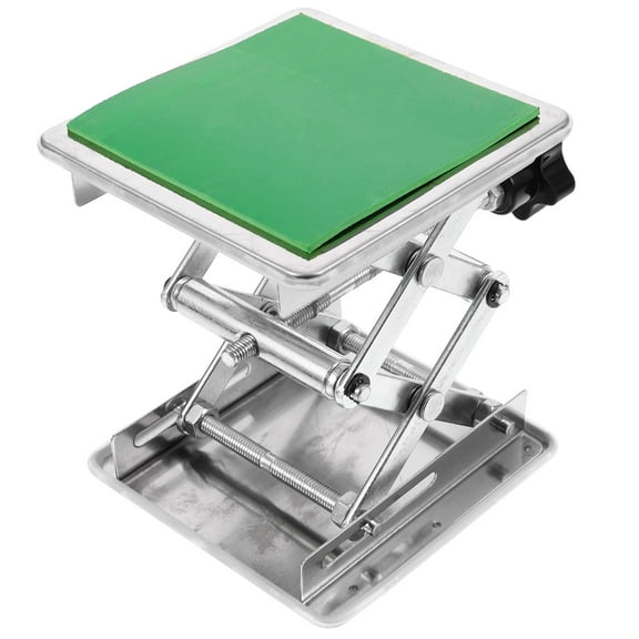 NICERIO Stainless Steel Lab Jack Adjustable Lifting Platform for Repair Use