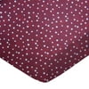 SheetWorld Fitted 100% Cotton Percale Play Yard Sheet Fits BabyBjorn Travel Crib Light 24 x 42, Cloudy Stars Burgundy