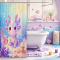 thumbnail image 3 of Manfei Magical Axolotl Shower Curtain 72Wx78L,Pastel Ocean Animal Bath Curtain, 3 of 5