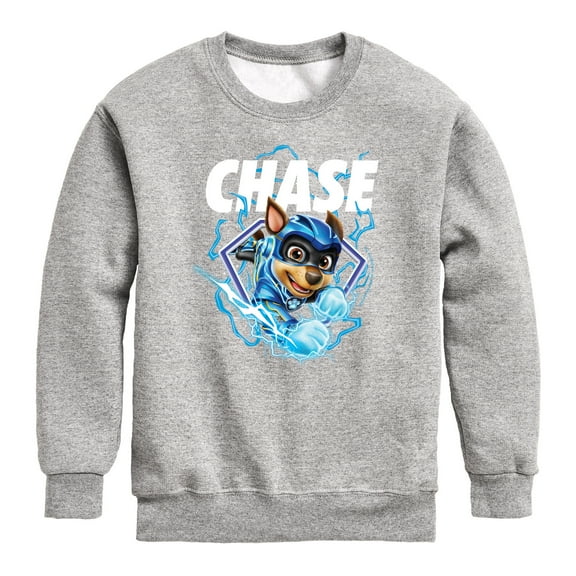 Paw Patrol The Movie - Chase Lightning - Toddler & Youth Crewneck Fleece Sweatshirt