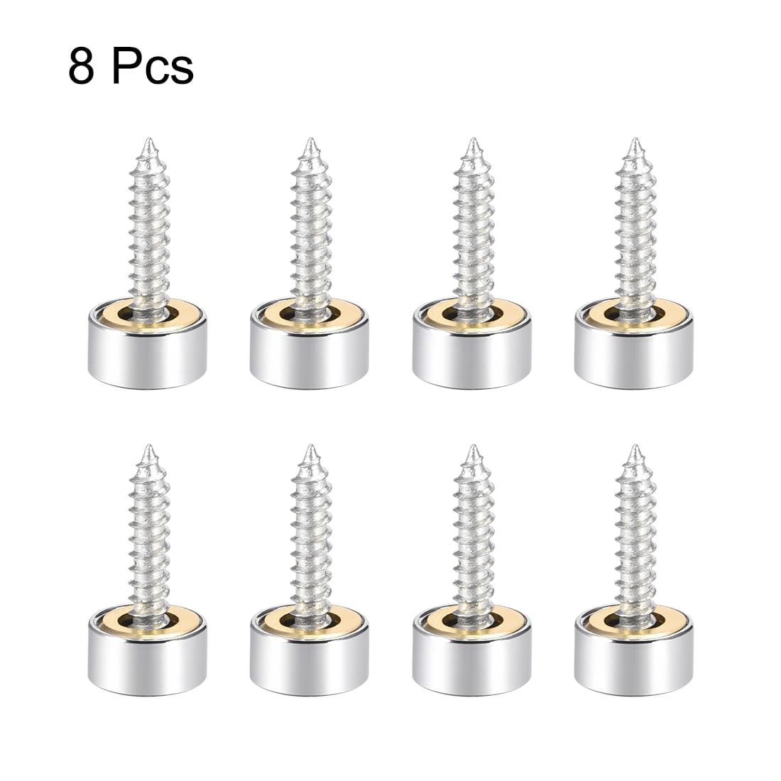 Unique Bargains Mirror Screws Deco Cap Cover Nail with Finish 10mm