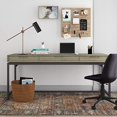 thumbnail image 2 of SIMPLIHOME Banting SOLID WOOD and Metal Modern Industrial 72 inch Wide Home Office Desk, Writing Table, Workstation, Study Table Furniture in Distressed Grey with 2 Drawerss, 2 of 5