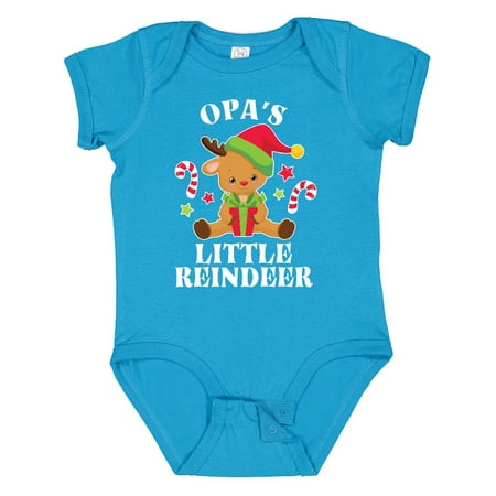 

Inktastic Christmas Opa s Little Reindeer with Candy Canes Gift Baby Boy or Baby Girl Bodysuit