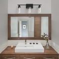thumbnail image 2 of Bathroom Vanity Light Fixtures, 3-Light Vanity Wall Sconces with Clear Shade in Matte Black for Bathroom Lighting, 2 of 5