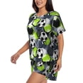 thumbnail image 2 of Lsque Football Women's Short-Sleeved Pajama Set - 2 Piece Soft and Lightweight Sleepwear Set-Large, 2 of 9