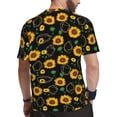 thumbnail image 2 of Wukai Flower (2) Print Men's Short-Sleeved Mesh T-Shirt,Quick-Dry Short Sleeve Workout T-Shirt-Large, 2 of 8