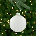 thumbnail image 3 of Northlight Frosted Matte Christmas Glass Ball Ornaments - 2.5" (65mm) - Clear - 4ct, 3 of 8