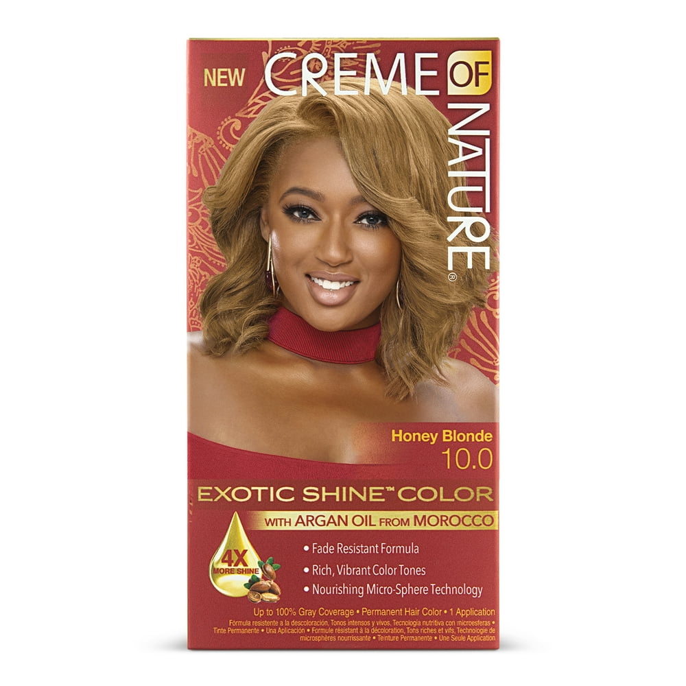 Creme of Nature Exotic Shine Color Hair Color, 10.0 Honey Blonde