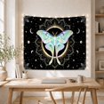 thumbnail image 5 of Luminous Moth in a Starry Celestial Night, Mystical Fantasy for Space Lovers, Cosmic Insect Wall Art, Housewarming Gift, Tapestry Wall Hanging for Bedroom and Studio, 5 of 7