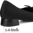 thumbnail image 4 of JENN ARDOR Women Slip On Chunky Kitten Heel Pumps Dress Ballet Heels Round Toe Knit Mesh Flat, 4 of 7