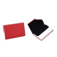 thumbnail image 3 of MasteelfCA Porte-Nom Portable en Acier Inoxydable et Cuir, Boîte de Rangement pour Cartes de Crédit (Rouge), 3 of 3