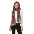 thumbnail image 2 of FORMRS Womens Scarf Winter Soft Long Big Warm Shawls Wrap Tassel Scarves, Dark Tartan Pattern, 2 of 9