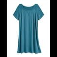 thumbnail image 1 of Camisón de Corta con Cuello Redondo para Mujer Azul y Verde L, 1 of 7