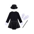 thumbnail image 5 of Zaldita 10100055 Kids Girls Magician Costume Cosplay Magic Performance Sequins Leotards Outfits Black 8, 5 of 6