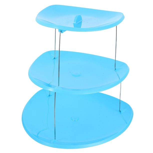 Bandeja plegable para servir fiestas, soporte para servir postres, pasteles, frutas y bocadillos, elegante soporte de 3 niveles para golosinas, estante de exhibición reutilizable.
