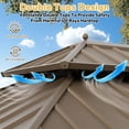 thumbnail image 4 of 24 Ft. W x 14 Ft. D Outdoor Hardtop Gazebo with Double Roof – 303 sq. ft. Shade, Powder-Coated Steel Frame, Mosquito Netting, Ideal for Patio & Backyard, 4 of 6