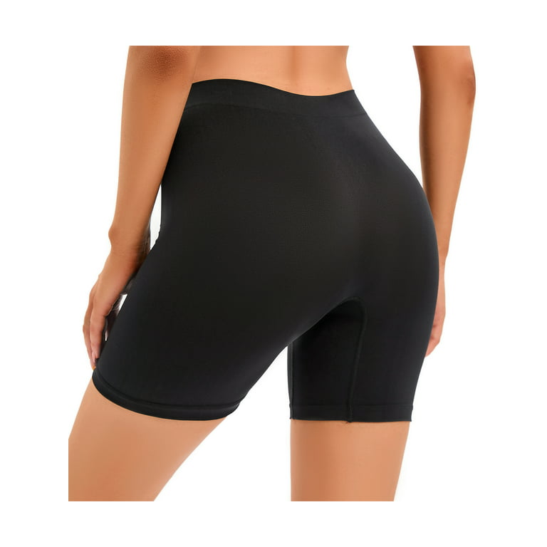 LELINTA Women Thigh Slimmer Slip Shorts for Women Body Shaper Tummy Control  High-Waisted Shapewear (XL, Black/Beige）