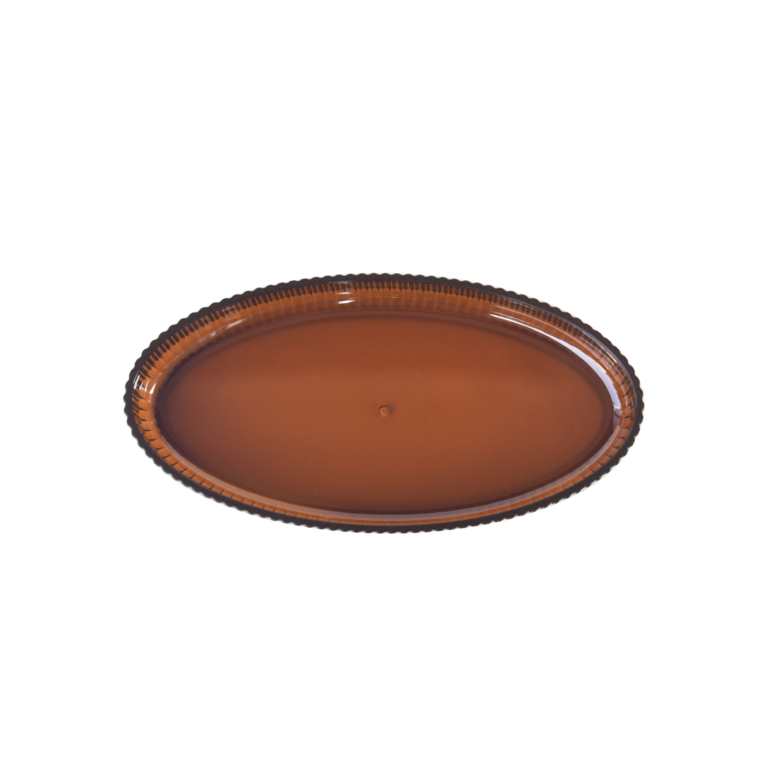 Mainstays Fluted Plastic Tray, Brown