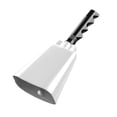 thumbnail image 2 of Bunblic Metal Cowbell with Handle Cheering Bell Hand Percussion Call Bell Alarm Noise Maker for Farm Graduations Baseball Party Ranch White, 2 of 5
