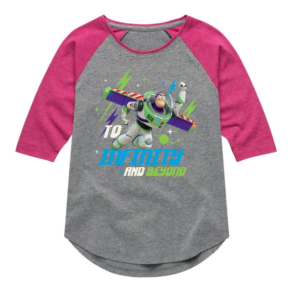 Toy Story - To Infinity and Beyond - Toddler And Youth Girls Raglan Graphic T-Shirt