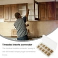 thumbnail image 3 of BRIGHTFUFU 500Pcs Stable Non-slip Threaded Inserts Nuts for Pine and Fiberboard Furniture, 3 of 8