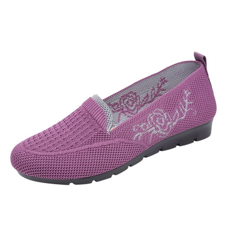 

Wesracia Women s Shoes Fashion Solid Color Printing Soft Sole Breathable Casual Shoes