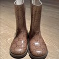 thumbnail image 1 of Gu-cci Brown Boots Luxurious Mid-Calf Design, 1 of 3