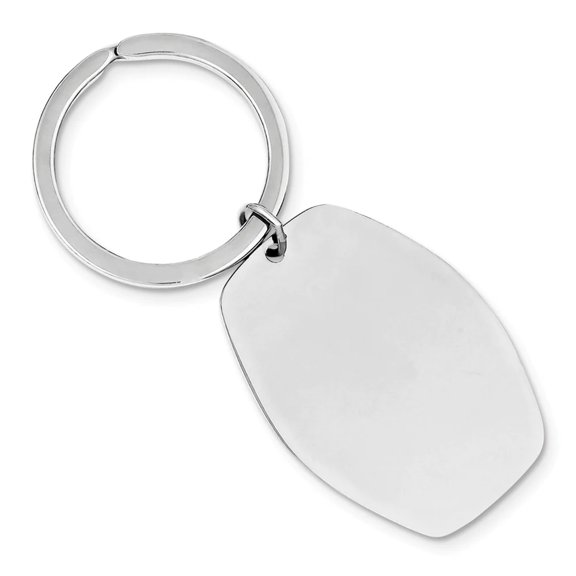 Sterling Silver Rhodium-plated Key Chain