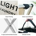 thumbnail image 2 of BN-LINK Laundry Basket, 3 Section Portable Laundry Bag for Dirty Clothes, Collapsible Tall Clothes Hamper with Handles for Laundey Room, Living Room, 2 of 7