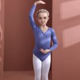 thumbnail image 5 of XBASW Toddler Girls Long Sleeve Leotard Gymnastics for Kids Bodysuit Dance Outfit Biketards Costume 3-11 Years, 5 of 11