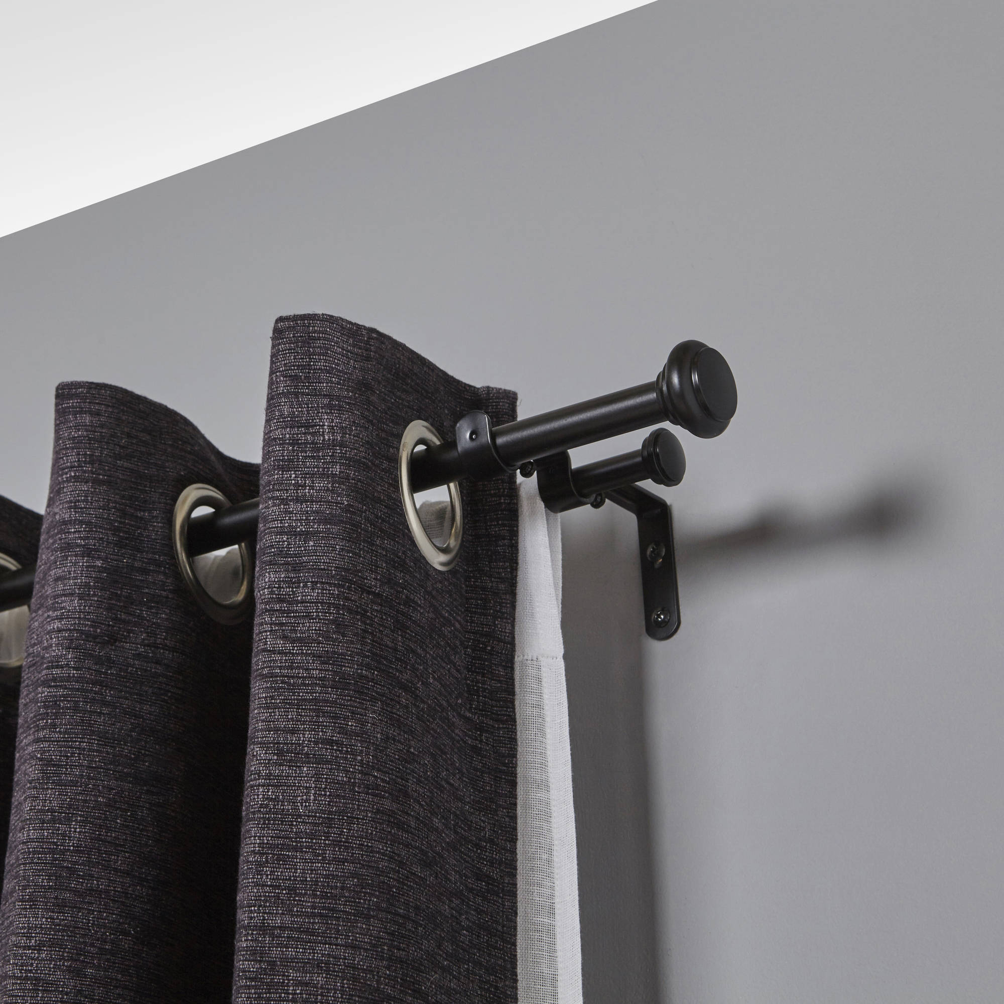 double curtain rod walmart