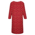 thumbnail image 4 of siminseming Chemises de Nuit de Noël pour Femmes & Chemises de Nuit Grande Taille Robe de Nuit Décontractée Imprimé de Noël Mignon Manches Longues Col Rond Extensible Ample Vêtements Chaussures & Accessoires, 4 of 5