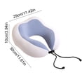 thumbnail image 3 of MMJ Memory Foam U Shaped Travel Pillow Ice Silk Cooling Neck Rest Slow Rebound Portable for Airplane Car Nap Washable Cover, 11.81x11.41in, 3 of 6