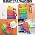 thumbnail image 7 of GZHJMY Watercolor Striped Rainbow Abstract Kitchen Towels Dish Bar Tea Towel Dishcloths 1 Pack Super Absorbent Soft 18 x 28 inches, 7 of 7