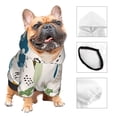 thumbnail image 3 of Fotbe Childish Dinosaur Sudadera con Estampado para Perros Pequeños – Suéter con Capucha para Mascotas, Tela Suave de Forro Polar con Bolsillo-Small, 3 of 7