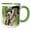 Green/White, variant on 3drose, Capuchin Monkeys, Corcovado Np, Costa Rica - Sa22 Jgs0009 - Jim Goldstein, 11oz Mug