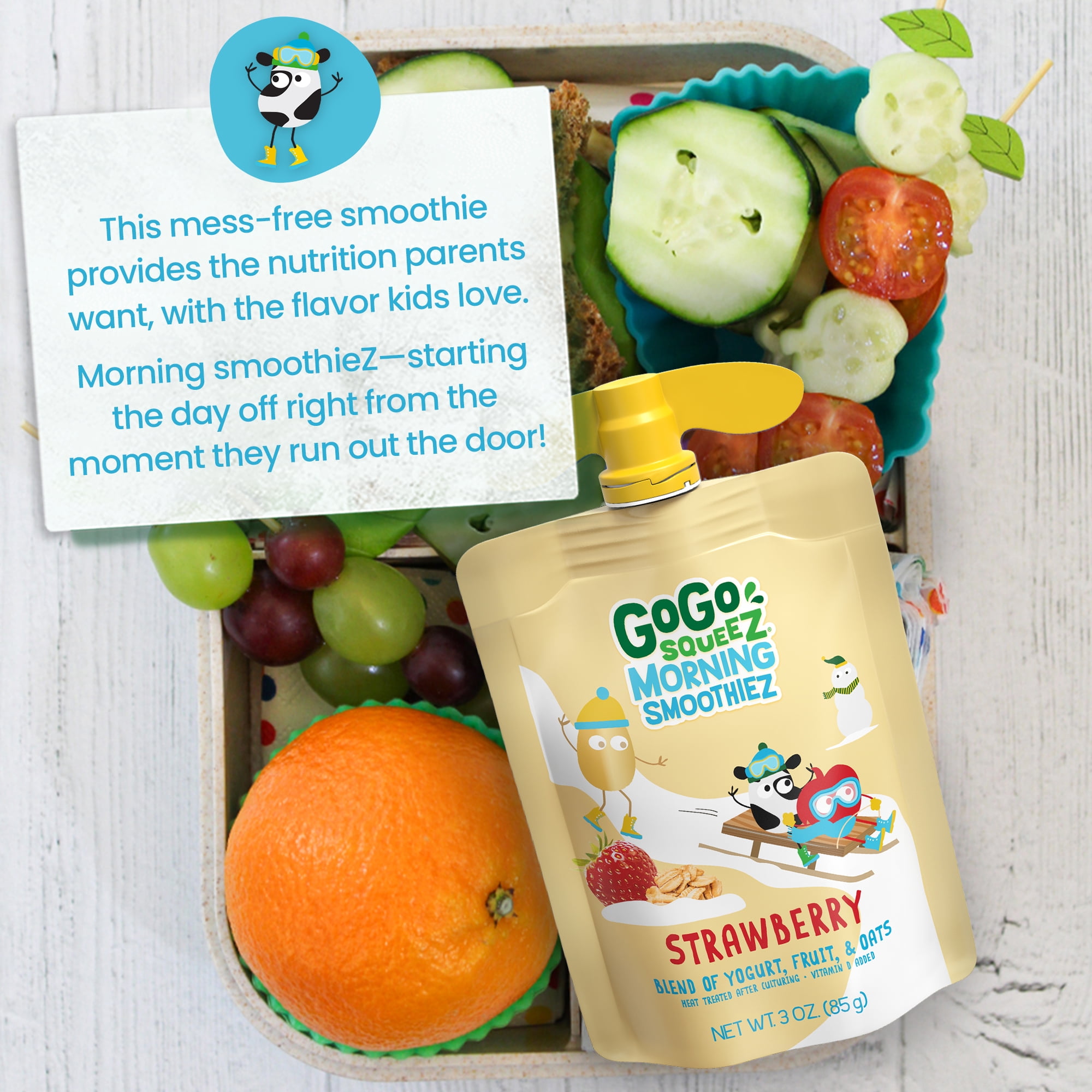 (10 Pack) GoGo squeeZ Morning SmoothieZ Variety Pack Smoothie Pouches, 3 Oz, 10 pack