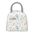 thumbnail image 1 of Fotbe Cute Tennis Rackets Bolsa de Almuerzo con Estampado, Lonchera Aislada, Contenedor de Comida Reutilizable Tipo Cooler a Prueba de Fugas, 1 of 6