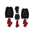 thumbnail image 5 of Matching Christmas Pajamas for Family, Long Sleeve Tree Print Tops + Plaid Pants Set, 5 of 6
