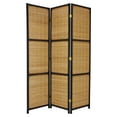 thumbnail image 2 of Oriental Furniture 6 ft. Tall Woven Accent Room Divider - 3 Panel - Black, 2 of 2