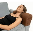 thumbnail image 5 of Stretch Armrest Covers Anti-Slip Sofa Protector + 1 Pocket (2pcs in a set) COFFEE, 5 of 11