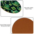 thumbnail image 5 of Saint Patrick's Day 6pcs Microfiber Leather Round Car Coasters, 11x11 cm/4.3x4.3 in, Cup Holder Mats for Car, Set of 6 Absorbent Drink Coasters, 5 of 6