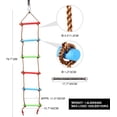 thumbnail image 3 of REDCAMP 6.6 Ft Rope Ladder for Kids, Climbing Ladder for Swing Set, Hanging Rope Ladder with 1 Strap, Great for Play Set, Outdoor, Tree House, Playground, Ninja Slackline, 3 of 7