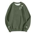 thumbnail image 4 of Luwomo Womens Sweatshirts Embroidery Grandma-Nana-Mimi-Gigi-Granny With Heart Sweatshirts,Grandma Gift Mothers Day,Army Green,L, 4 of 4