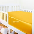 thumbnail image 2 of 2 Pack Silk Satin Fitted Crib Sheet with Deep Pocket, Easy Care and Breathable Fitted Sheet for Toddler Bed, Boys, Girls, Yellow, 28"×52"+8", 2 of 5